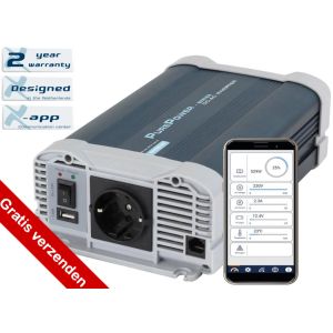 Xenteq PurePower zuivere sinus omvormer PPI 600-212CP  600W Nieuw model met app functie!