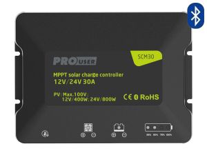 Pro User SCM30 MPPT laadregelaar zonnepaneel 12/24V (incl. app functie) Nieuw 2026 model!