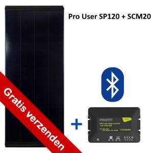 Pro User SP120 zonnepaneel incl. SCM20 laadregelaar(BT versie)