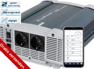 Xenteq PurePower zuivere sinus omvormer PPI 1500-212CP 1500W Nieuw model met app functie!