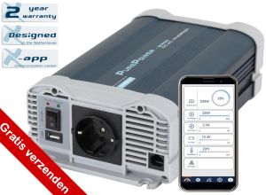 Xenteq PurePower zuivere sinus omvormer PPI 600-212CP  600W Nieuw model met app functie!